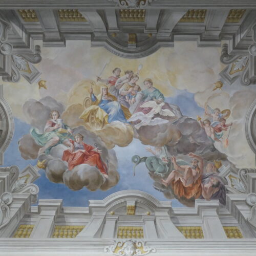 Ceiling painting at Bruchsal Palace.