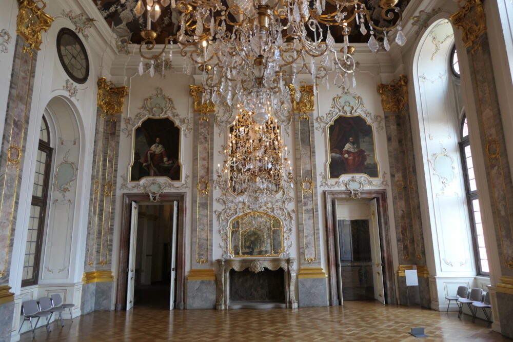 Royal hall at Bruchsal Palace.