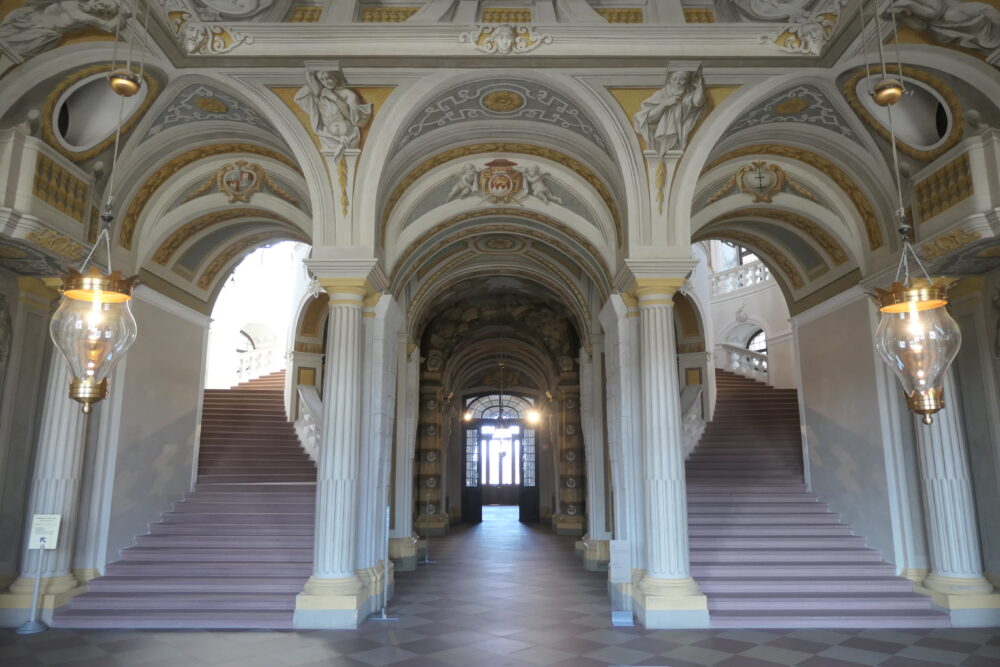 Stairway at Bruchsal Palace.