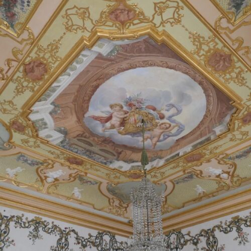 Painted ceiling at Rastatt Favorite Palace.