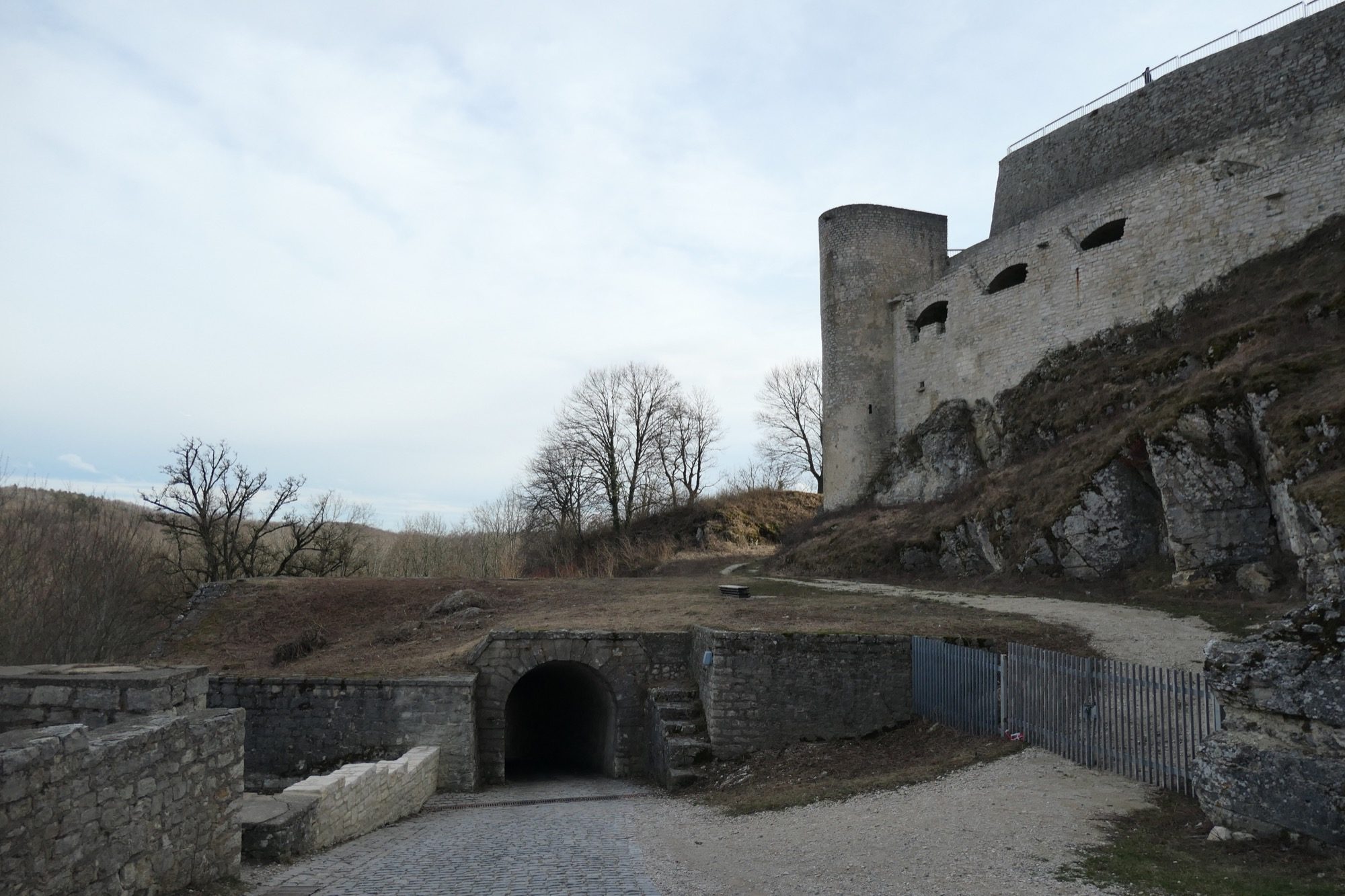 Entrance tunnel to Castle Hohenneuffen.