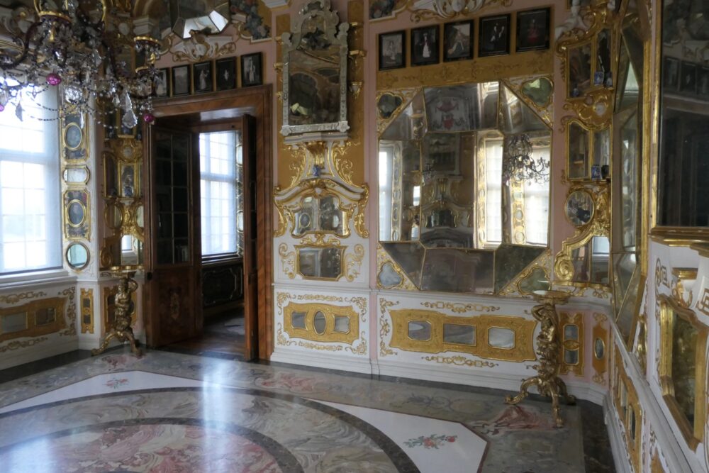 Mirror room at Rastatt Favorite Palace.