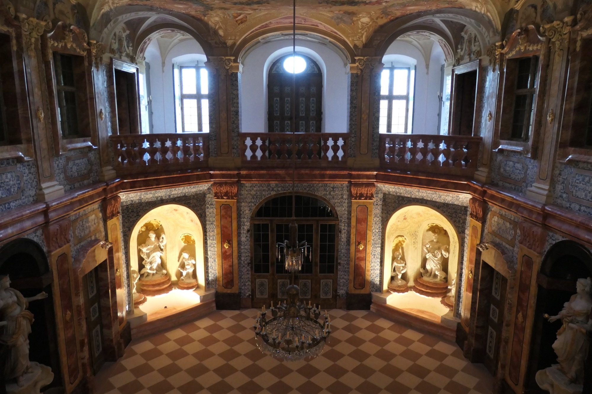 First floor at Sala Terrena at Rastatt Favorite Palace.