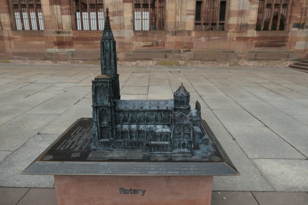 A model of Strasbourg's Cathedral.