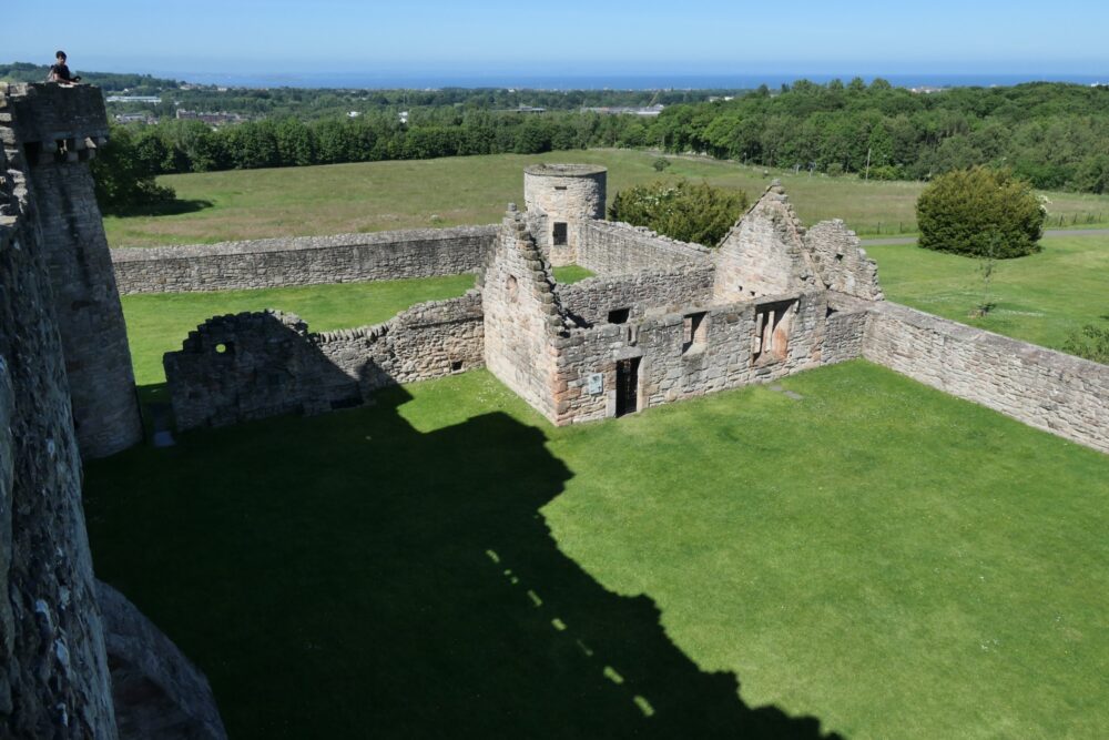 Craigmillar Castles outside courtyard