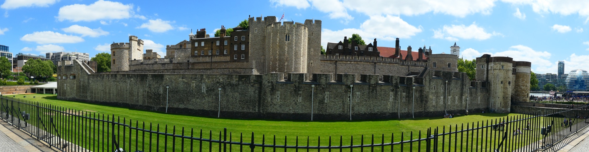 Panorama of the Tower of London.