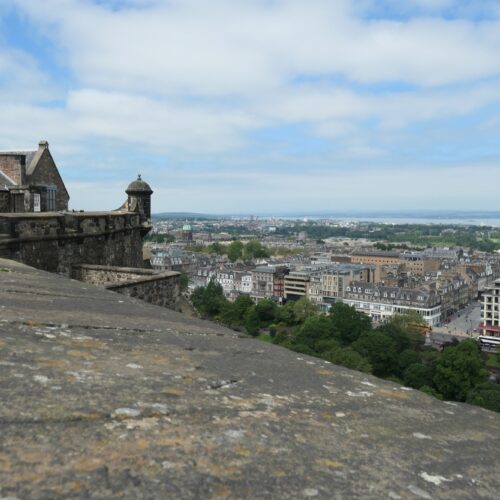 Panorama seen from the bastions of Edinburgh Castle.
