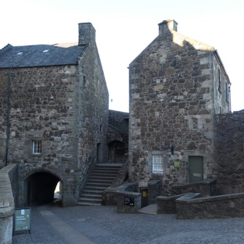 The gate house of the Stirling Castle north gate.