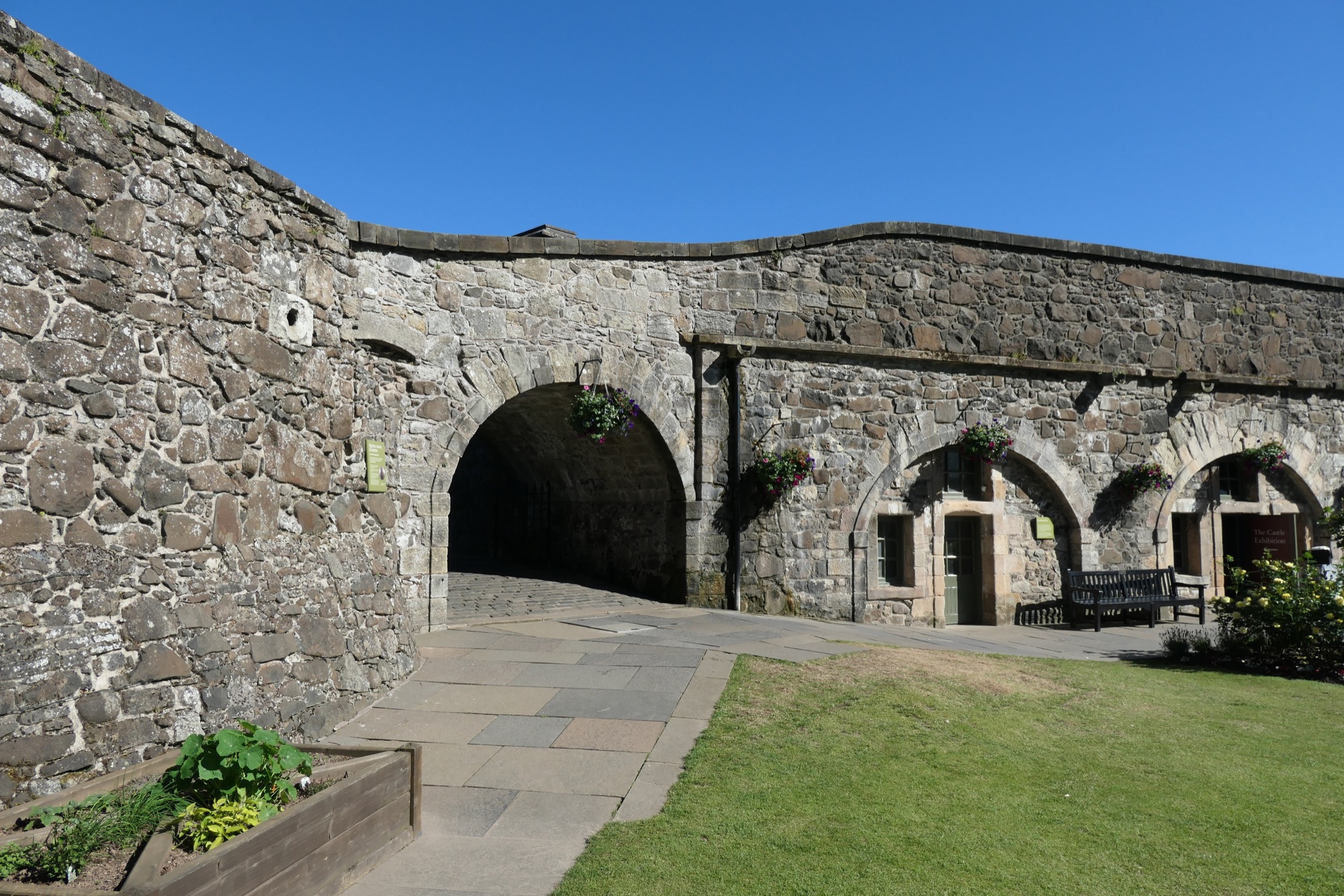 A small tunnel at the entrance of Stirling Castle.